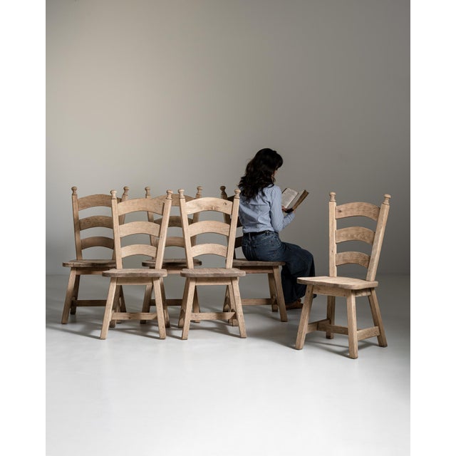 Set of Six Oak Dining Chairs, Antique, France, Circa 1970 For Sale - Image 17 of 18
