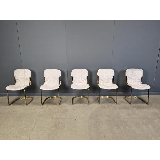 Vintage Dining Chairs attributed to Cidue, 1970s, Set of 5 For Sale - Image 12 of 14