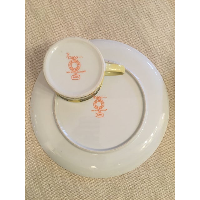 Vintage Yellow Franci Villa Vanilla Palm Beach Plates And Cups Set Of 9 Chairish
