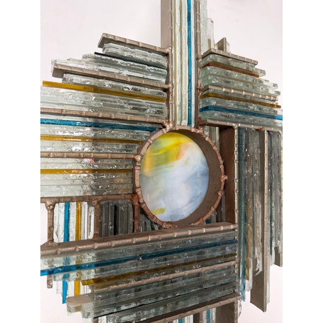 Hammered Glass Silver Iron Star Sconces by Biancardi, Italy, 1970s, Set of 3 For Sale - Image 15 of 17