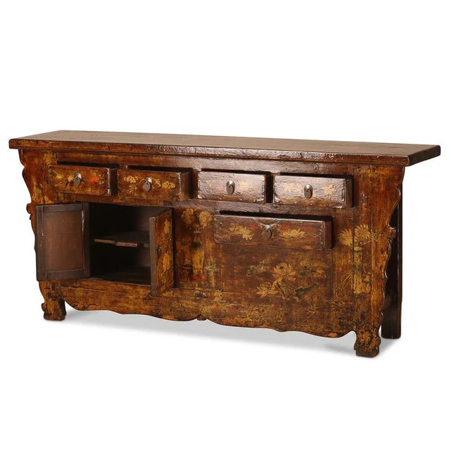 Decorative Shanxi Painted Sideboard, 1890s For Sale - Image 3 of 8