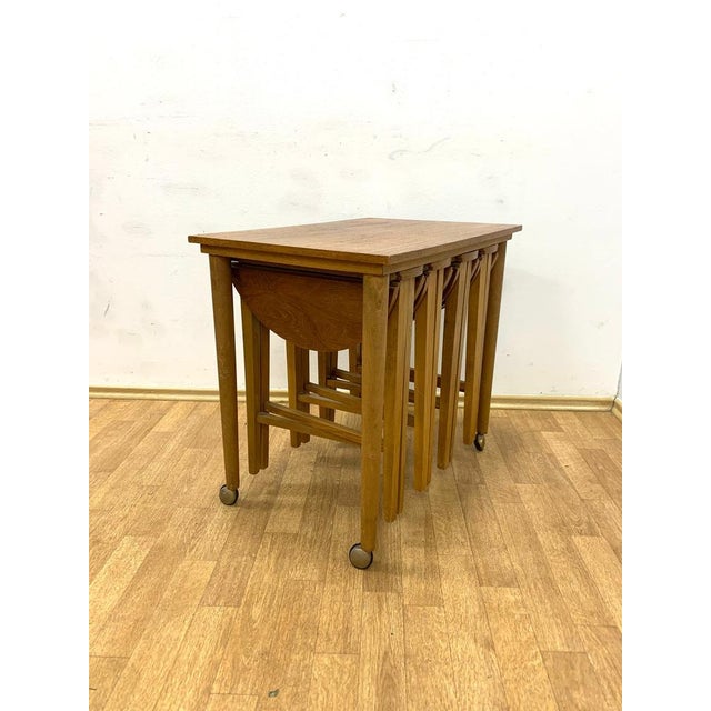 These legendary retro nesting tables were produced in Czechoslovakia in the 1960s and designed by Paul Hundevad, a...
