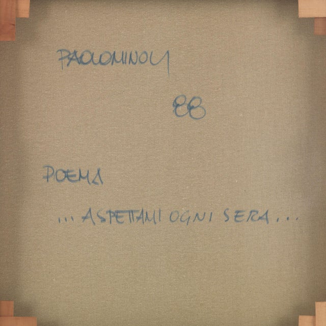 Paolo Minoli, Poema\. Aspettami ogni sera, Acrylic on Canvas, 1988 For Sale - Image 9 of 10
