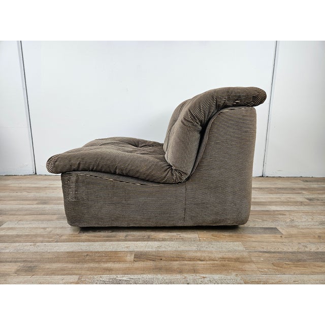 Set of Italian Modular Lounge Chairs in Striped Fabric, 1970s For Sale - Image 9 of 18