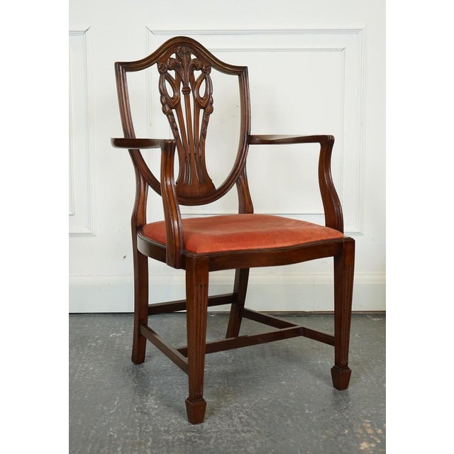 Set of Victorian Hepplewhite Carver Hallway Side Chairs For Sale - Image 15 of 18