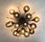 Bronze 21st Century Mezzo Bronze Smoky Murano Flush Mount by Fabio LTD For Sale - Image 8 of 9