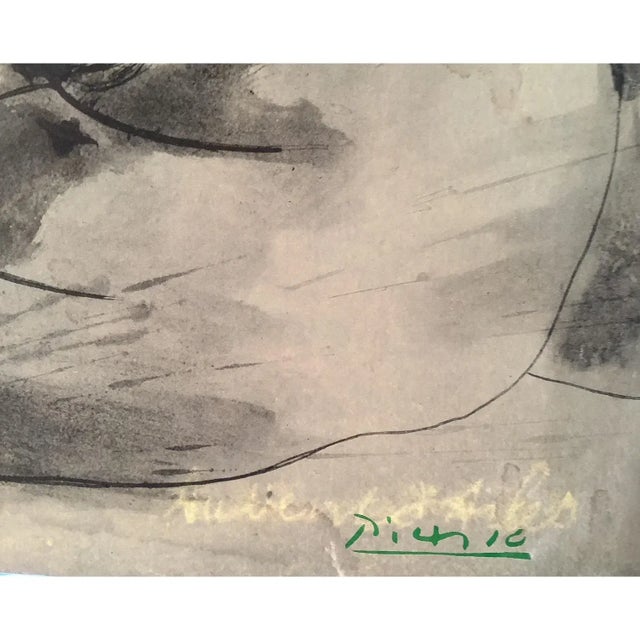 The School of Paris After Pablo Picasso Homme Couche Et Femme Assise 1967 For Sale - Image 3 of 3