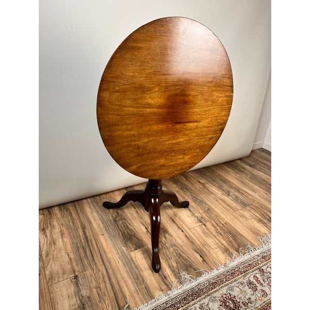 Antique Queen Anne Mahogany Birdcage Tilt Top Breakfast Table C. Early 19th Century For Sale - Image 4 of 8