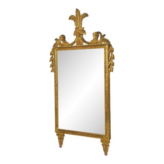 Antique Neoclassical Italian Giltwood Wall Mirror For Sale