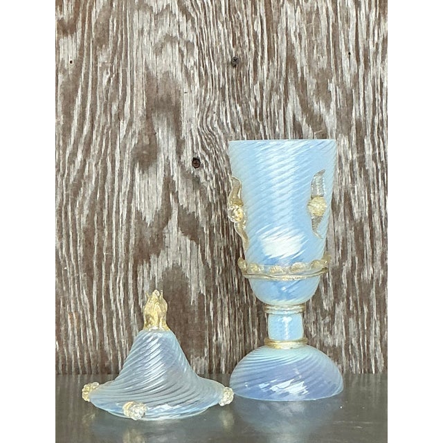 Infuse your space with old-world charm and artisanal beauty with this exquisite Vintage Italian Swirl Glass Lamp, designed...