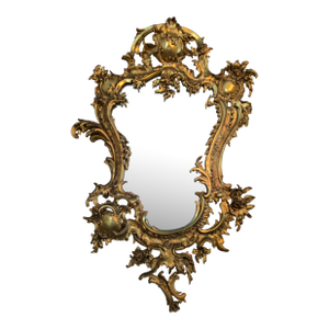 Antique Ormolu Louis Xv Style Gilded Mirror