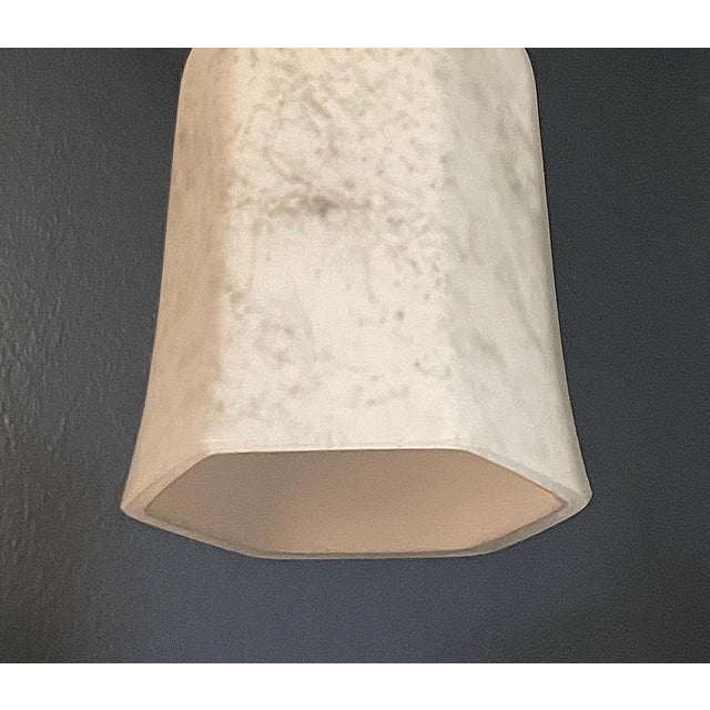 White and Marbled Grey Pendant Lamp, 1920s For Sale - Image 3 of 7