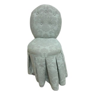 1990s Century Furniture French Boudoir Decorator Swivel Vanity Stool Seat Chair For Sale