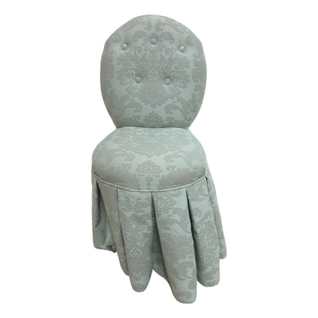 1990s Century Furniture French Boudoir Decorator Swivel Vanity Stool Seat Chair For Sale