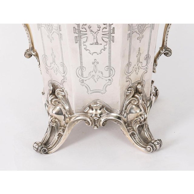 Antique Wine Cooler Champagne Ice Bucket from Elkington, Mason & Co, 1849 For Sale - Image 10 of 16