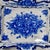 Mid 20th Century Vestal Alcobaca Portugal Blue and White Floral Handled Ceramic Serving Tray For Sale - Image 12 of 16