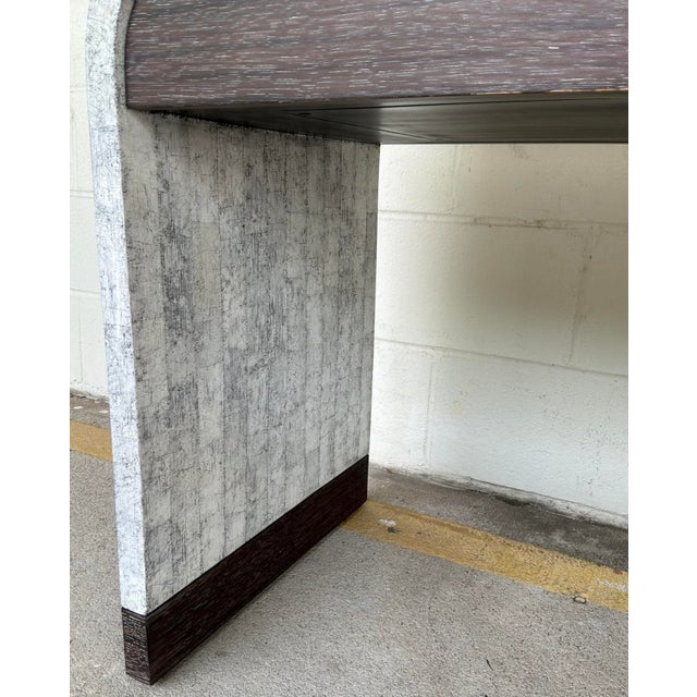 Modern Jonathan Charles Modern Eggshell Gaia End Table For Sale - Image 3 of 5