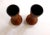 Black Glazed Earthenware Vases, Set of 2, 1960s For Sale - Image 8 of 12
