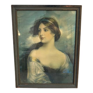 Haskell Cottin Victorian Woman Portrait Print For Sale