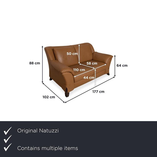 This set consists of a matching loveseat and armchair. with this Natuzzi suite, you bring Italian craftsmanship and a...