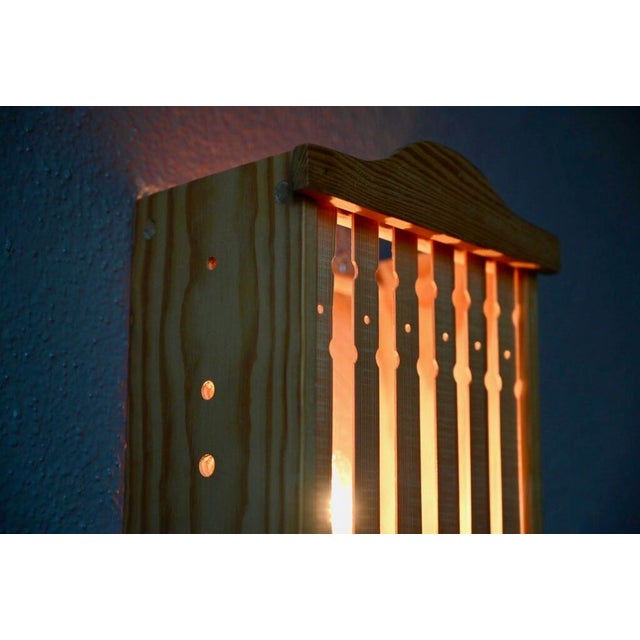 Swedish Pine Wall Light, 1970s For Sale - Image 9 of 14