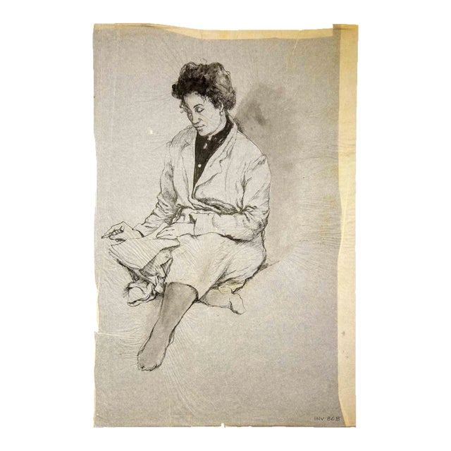Leo Guida, Female Figure, Original Drawing, 1970s For Sale