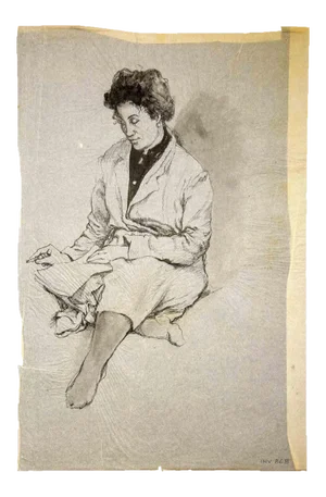 Leo Guida, Female Figure, Original Drawing, 1970s