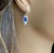 14k Gold Lever Back Earrings With 4.15 Carat Cabochon Sapphire and Diamond, A Pair For Sale - Image 9 of 9
