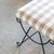 Metal Panoplie Iron Loop Stool, Tan Gingham For Sale - Image 7 of 9