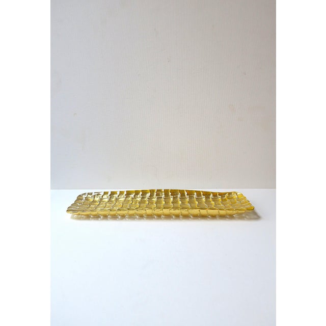 Gold Art Glass Tray For Sale In New York - Image 6 of 10