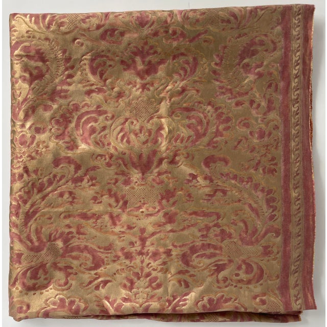 This gorgeous six-yard piece was acquired in the early 2000s and is unused. Fortuny fabrics are still hand-printed, as...