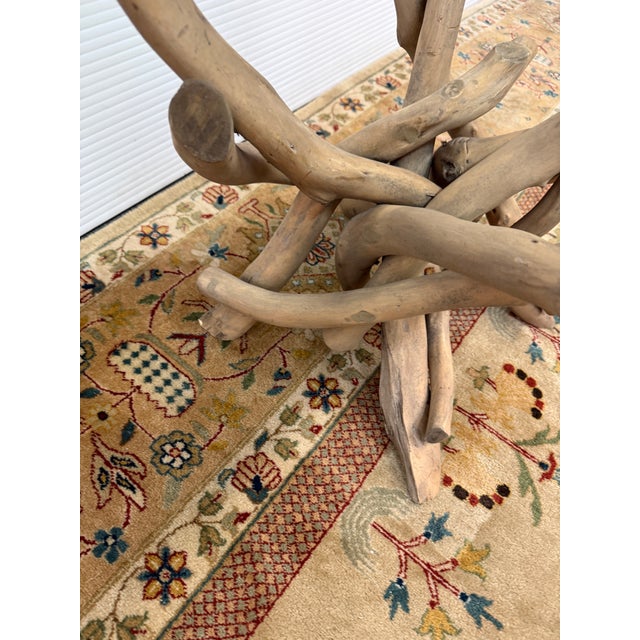 Organic Modern Gathered Driftwood Side Table For Sale In San Francisco - Image 6 of 12