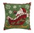 Traditional Santa Sleigh Hook Pillow 18" x 18" For Sale - Image 3 of 3
