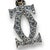 Modern Cartier 18k White Gold Diamond Double C Pendant For Sale - Image 3 of 4