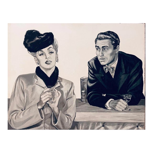 Illustration by Tony Trezza Giclee From Original , 1940s For Sale