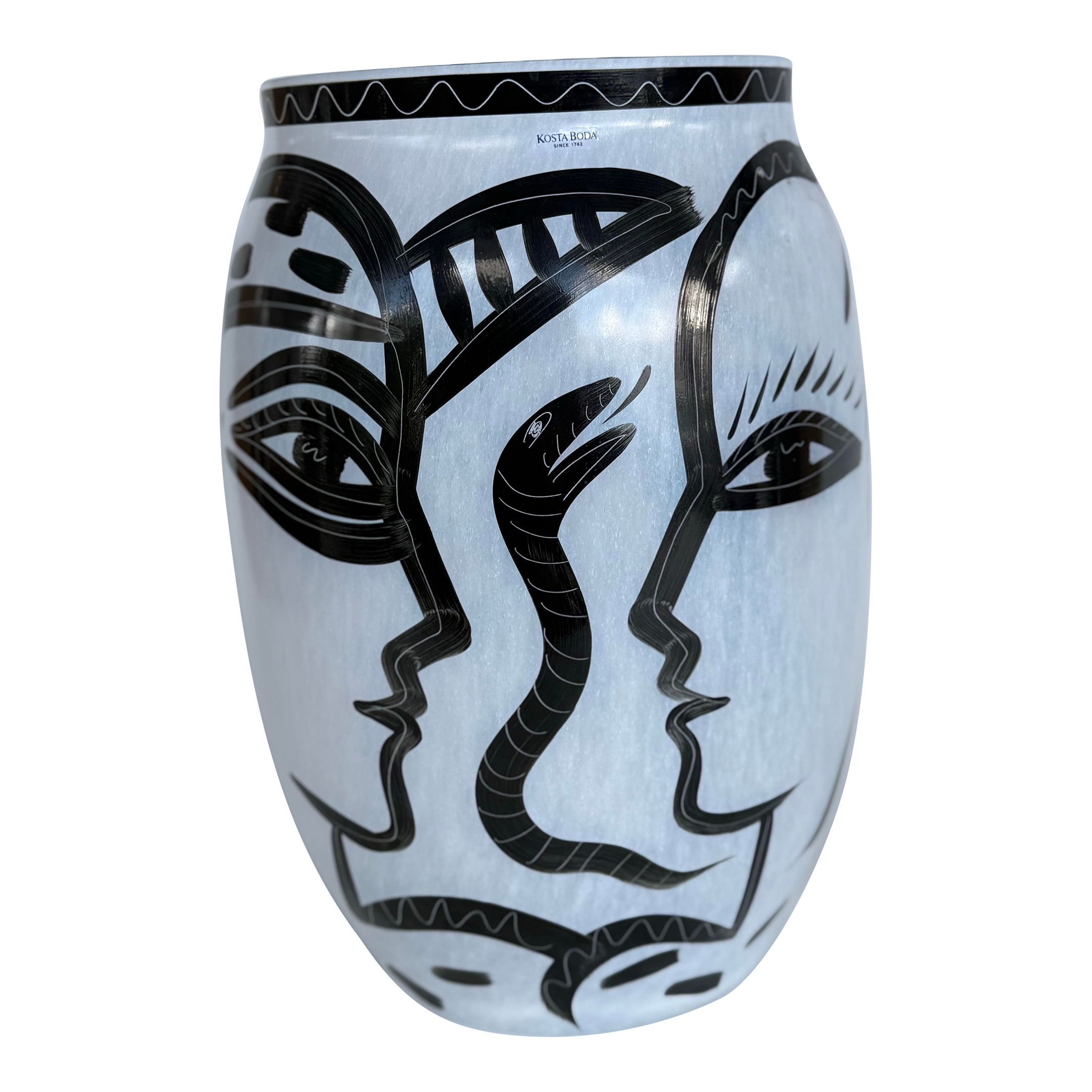 20th Century Ulrica Hydman Vallien for Kosta Boda Adam & Eve Glass