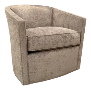 Pearson Modern Gray Chenille Swivel Club Chair