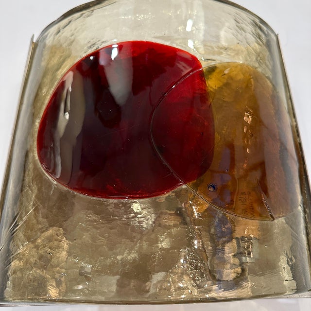 Mid-Century Modern Mid-20th Century Modernist Art Glass Sconce by Fulvio Bianconi for Venini. For Sale - Image 3 of 7