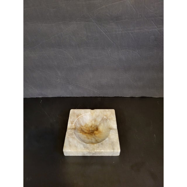 Cream 1970s Italy Marble Ashtray Catchall For Sale - Image 8 of 11