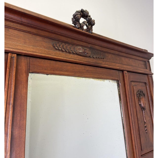 Antique French Walnut Wardrobe For Sale - Image 5 of 18