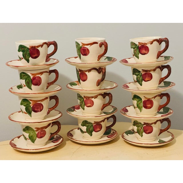 1950s Franciscan Apple Dinnerware Complete Set of 78 Pieces Serving 12 For Sale - Image 9 of 11