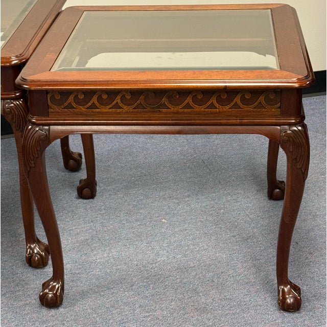 Chippendale Pennsylvania House Chippendale Solid Cherry End Tables - A Pair For Sale - Image 3 of 9