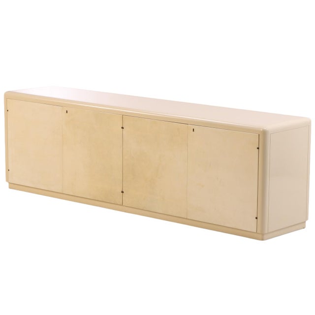 Mid-Century Parchment Sideboard Attributed to Churba, C. 1960 For Sale - Image 4 of 7