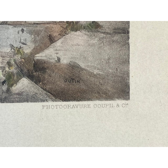 Antique Goupil Photogravure “Premier Chapitre” After François-Edmond Outin, Paris, 1897 For Sale In Boston - Image 6 of 8