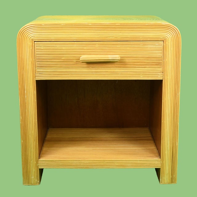 Late 20th Century Pencil Reed Crespi Style Nightstand For Sale In West Palm - Image 6 of 6