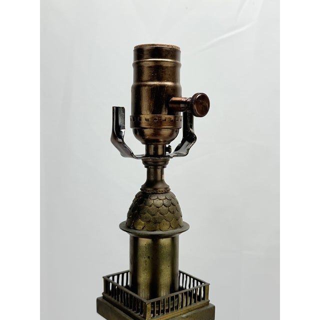 Grand Tour Bronze Model of Trajan’s Column Lamp W/ Emperor Finial For Sale - Image 14 of 15