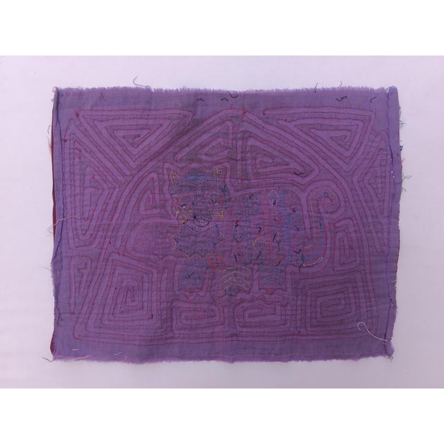 Mola Fabric by Cuna Indians from San Blas Island, Panama, 1970s, in Very Good conditions. Designed 1970 to 1979