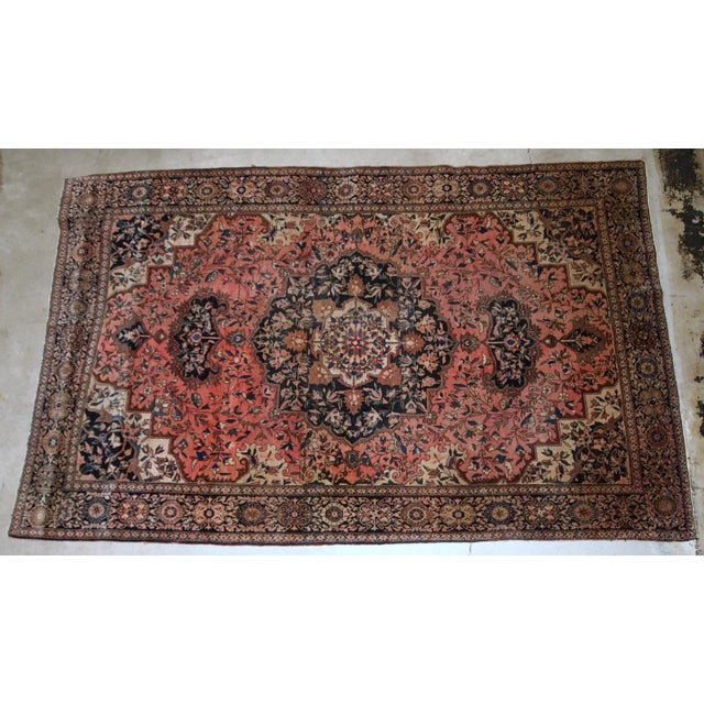 1880s Handmade Antique Persian Sarouk Farahan Rug For Sale In New York - Image 6 of 7