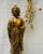 1950s Chinese Buddha Gilded Ceramic Quan Yin Figure on Base For Sale - Image 9 of 18