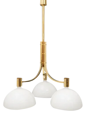 Gold-Plated As/Am Ceiling Light by Franco Albini and Franca Helg for Sirrah, 1970s